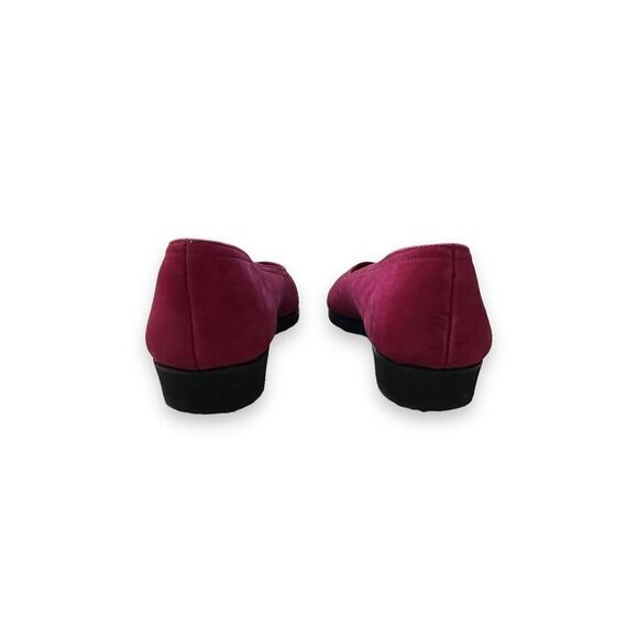 Salvatore Ferragamo Suede Ballet Flats Purple Magenta Size 8 - Picture 5 of 10